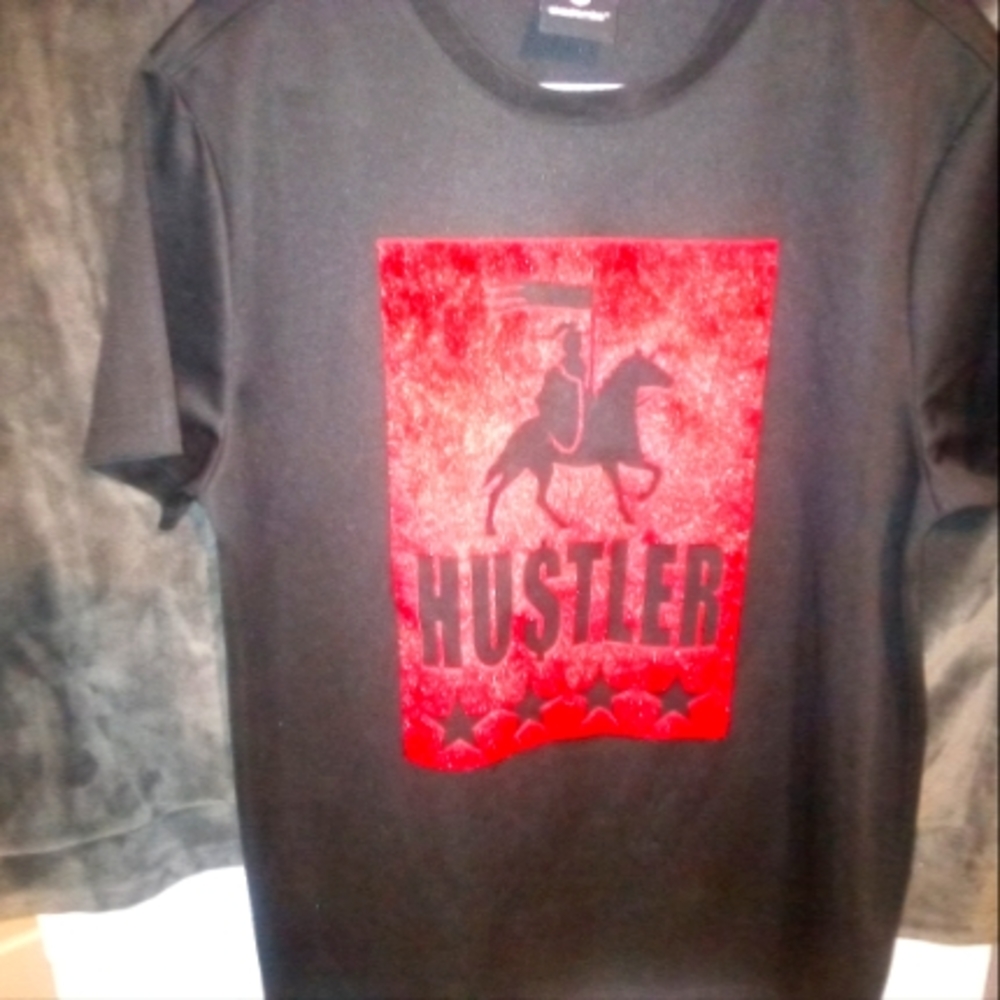 Blk &, Red akadeiks t shirt
